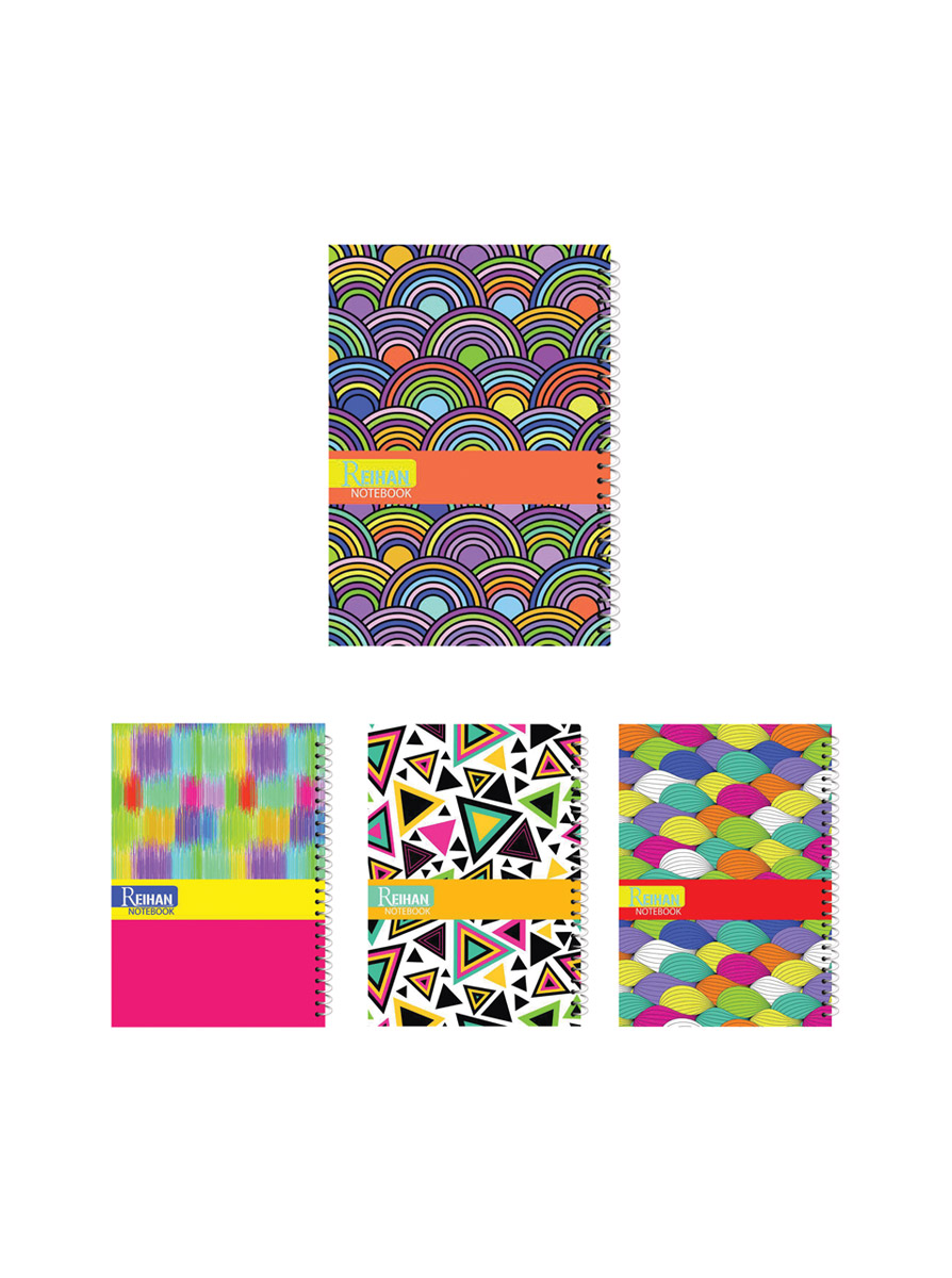 دفتر تحریر دانشجویی طرح گرافیکی – فنرتک (50 برگ)