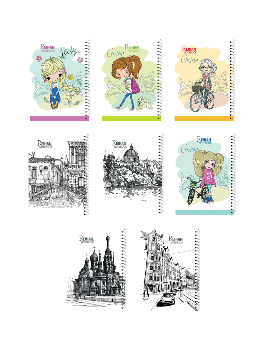 دفتر تحریر کلاسیک زمینه سفید – فنرتک (50 برگ)