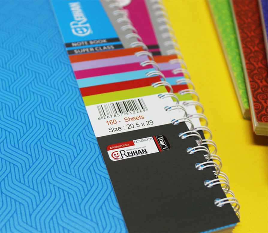 دفتر رحلی خطی جلد طلق رنگی – سیمی (160 برگ)