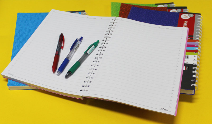 دفتر رحلی خطی جلد طلق رنگی – سیمی (160 برگ)