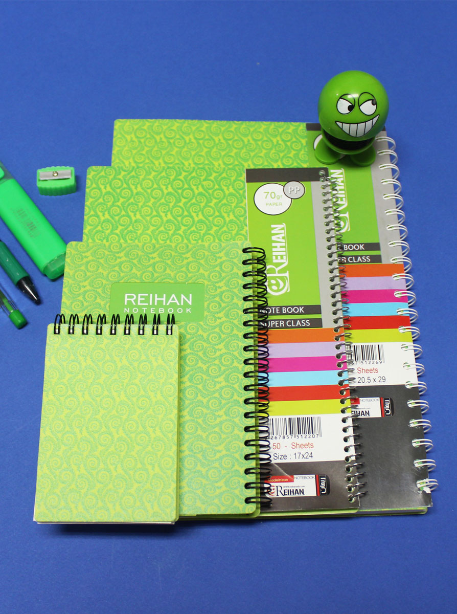 ست دفتر مشق سبز