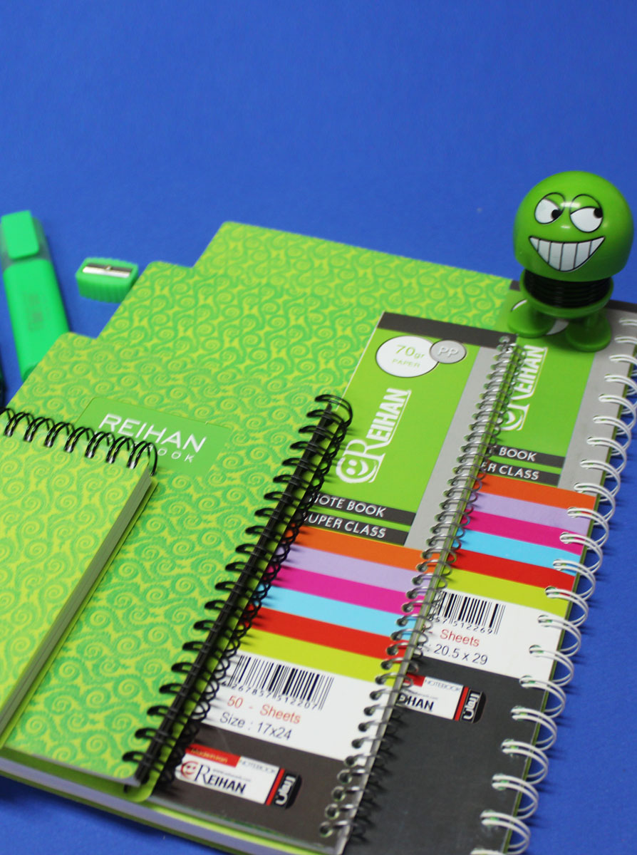 ست دفتر مشق سبز