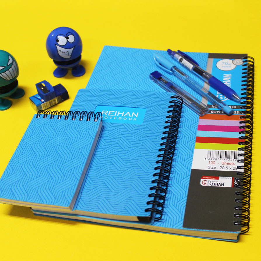 ست دفتر مشق آبی