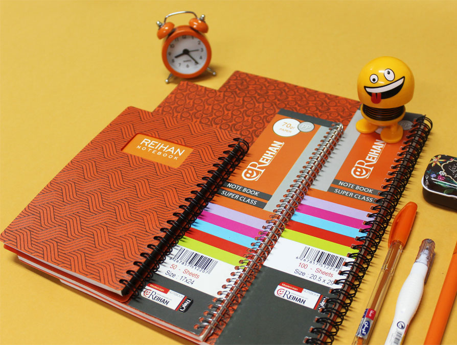 ست دفتر مشق نارنجی