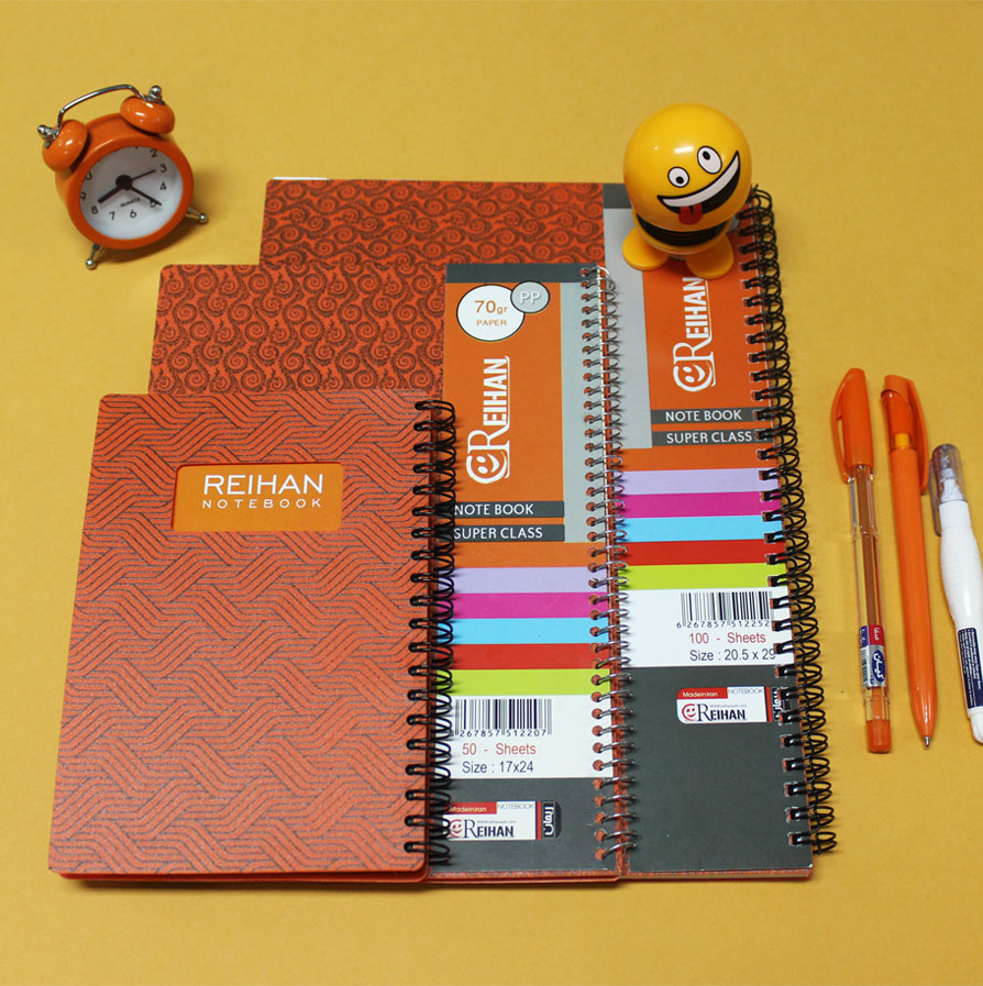 ست دفتر مشق نارنجی
