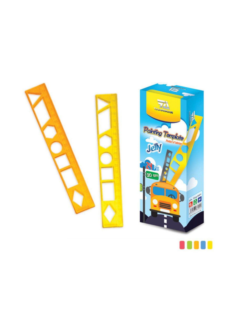 خط کش 20 سانت ژله ای شابلون دار